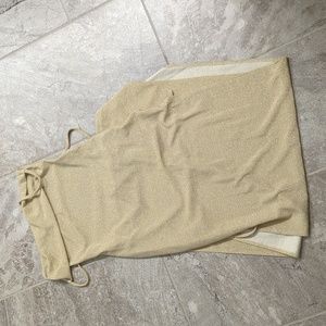 SHEIN new gold shimmer dress with cross strap back